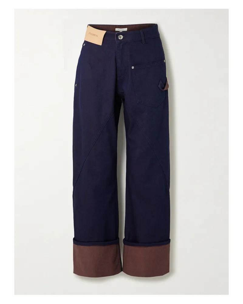 J.W.Anderson Twisted Hoch Sitzende, Asymmetrische Jeans - Blau Blau