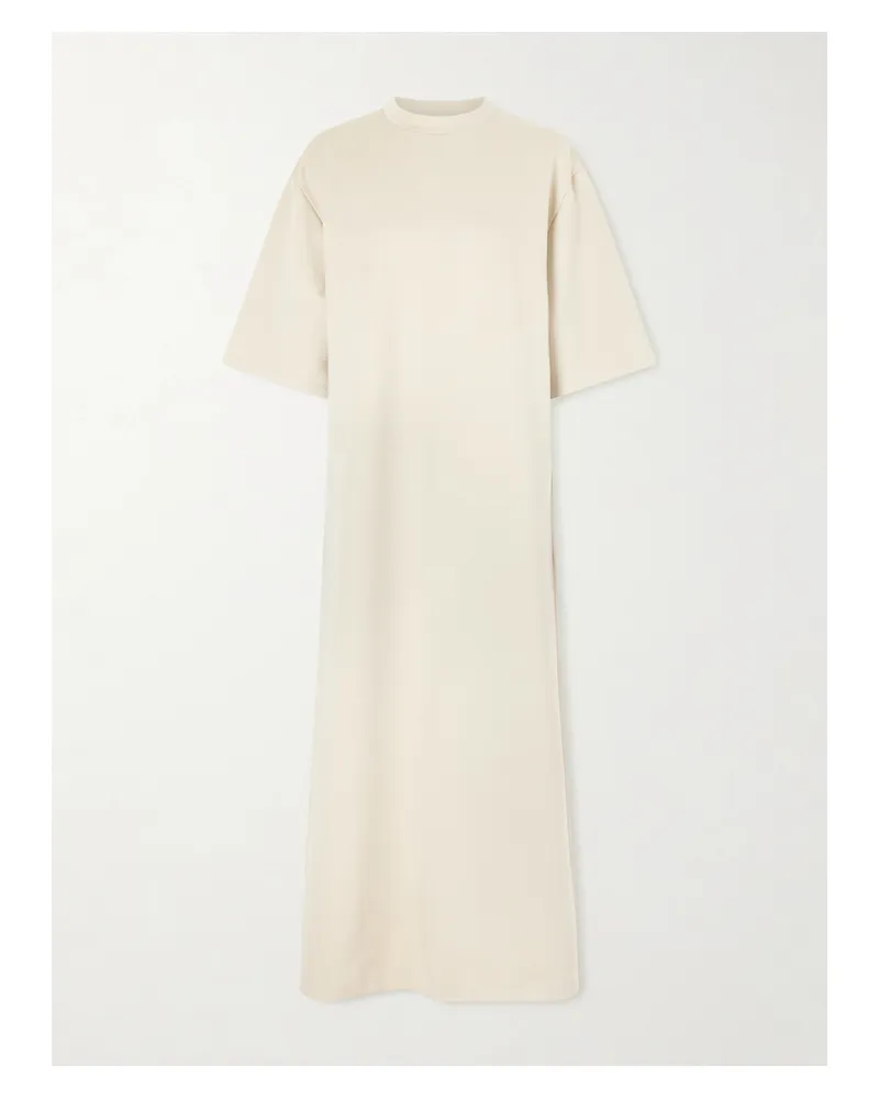 WARDROBE.NYC Midikleid Aus Stretch-baumwoll-jersey - Neutral Neutral