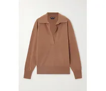 Kaschmirpullover Mit Polokragen - Braun