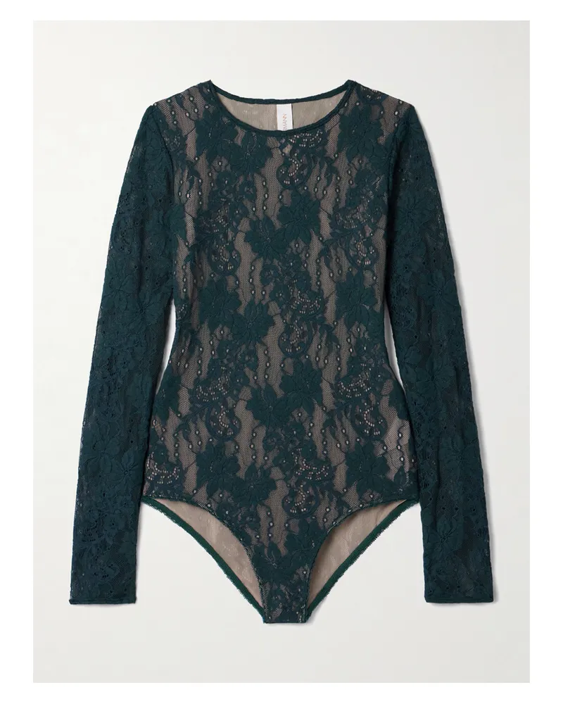 Zimmermann Lace Bodysuit - Blue Blue