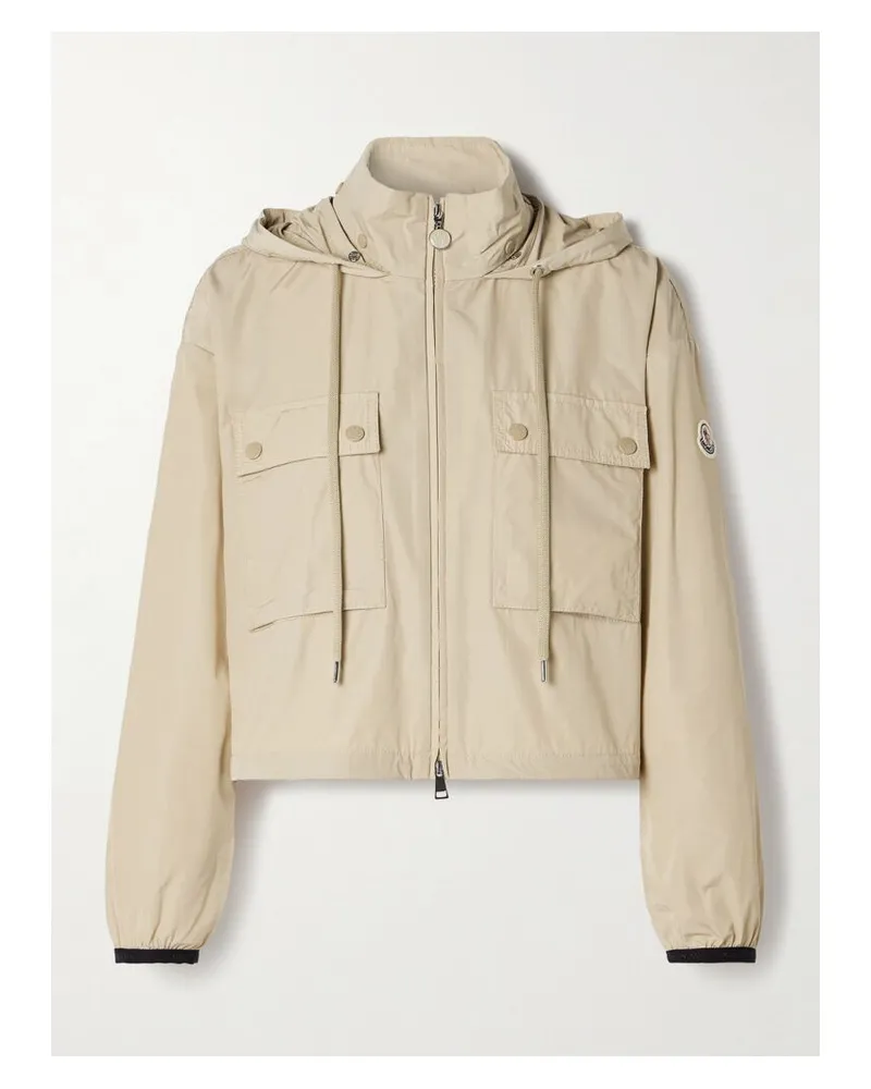 Moncler Leda Jacke Aus Beschichteter Popeline - Neutral Neutral