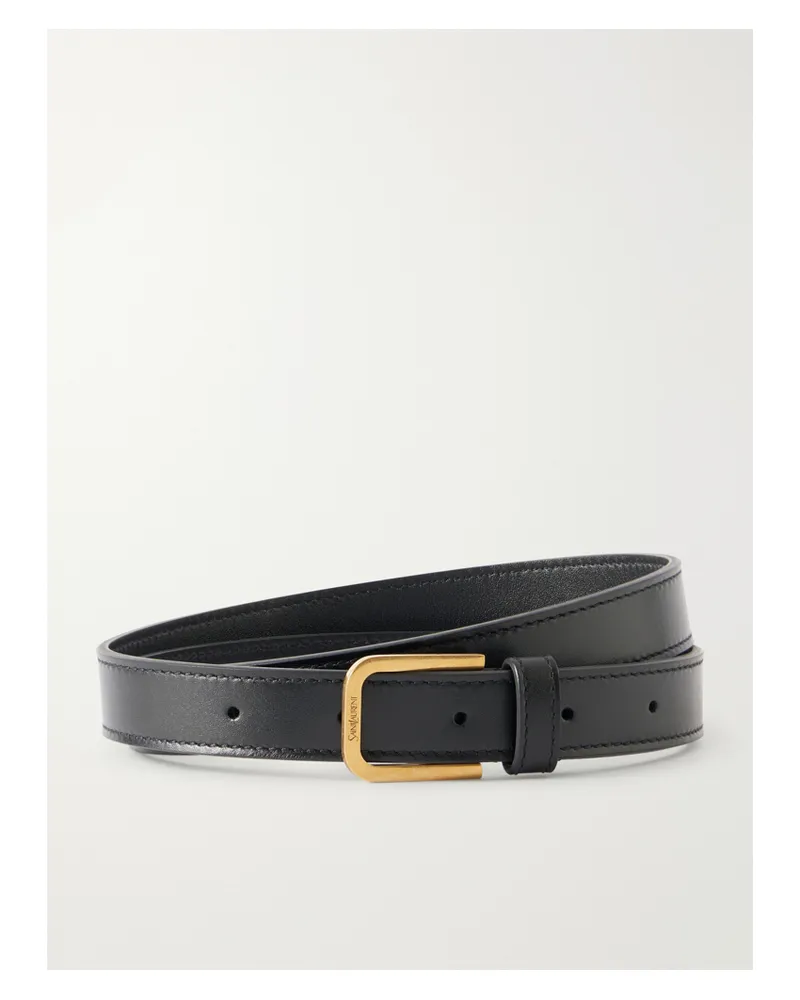Saint Laurent Leather Belt - Black Black