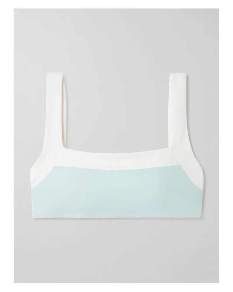 Marysia Bianco Zweifarbiges Bikini-oberteil - Blau Blau
