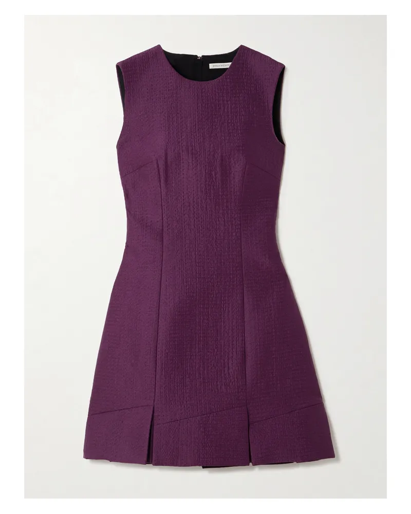 EMILIA WICKSTEAD Petronella Minikleid Aus Cloqué Mit Falten - Lila Lila