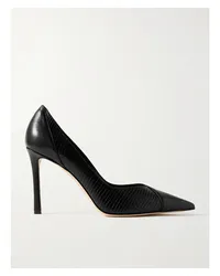 Jimmy Choo Cass 95 Pumps aus Glattleder und Leder Schwarz