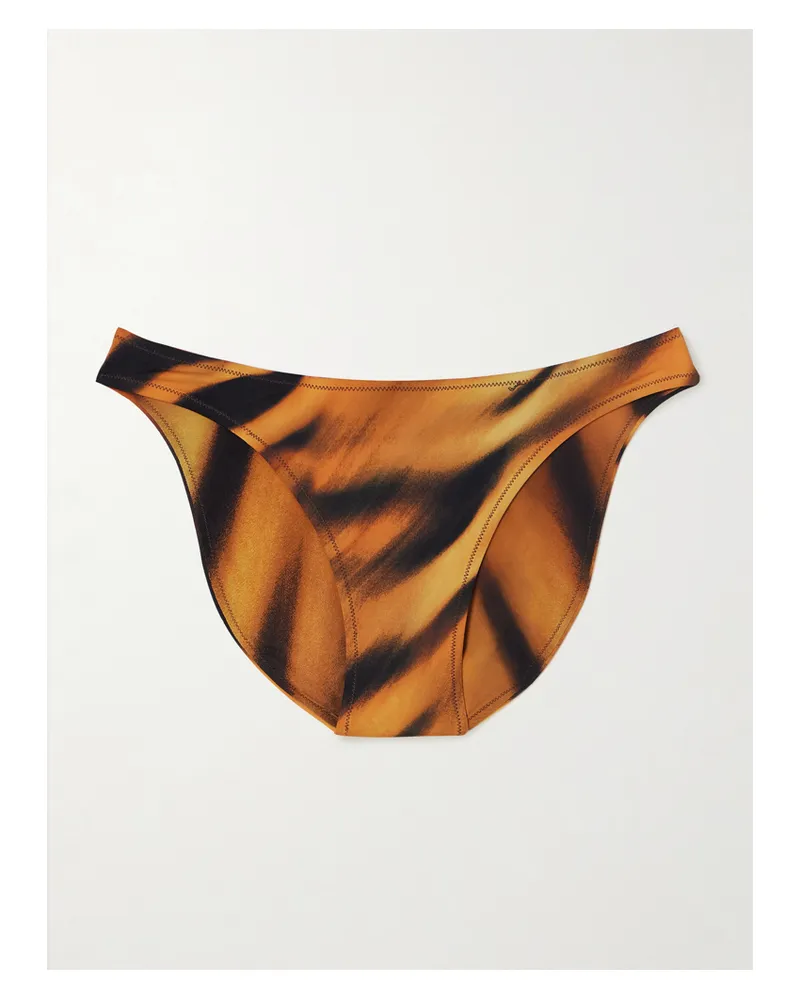 SKIMS Roberto Cavalli Signature Swim Mid Waist Bottom – Tiger Face – Bikini-höschen - Mehrfarbig Mehrfarbig