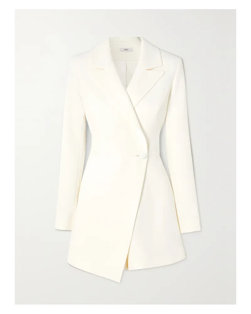 Safiyaa Trinidad Asymmetrischer Playsuit Aus Crêpe - Elfenbein Elfenbein