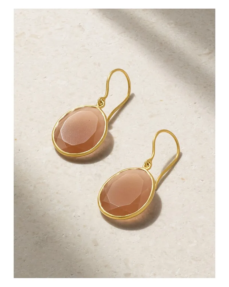 Pippa Small Ohrringe Aus 18 karat Gold Mit Mondsteinen Gold