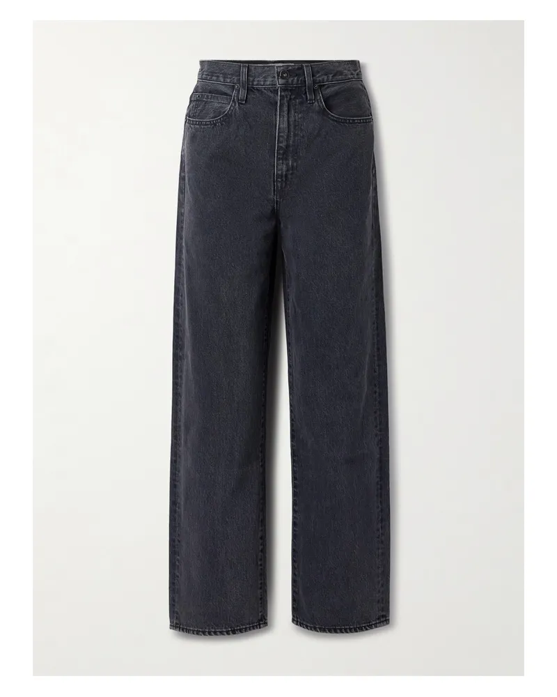 SLVRLAKE Koko Hoch Sitzende Jeans Mit Geradem Bein - Schwarz Schwarz