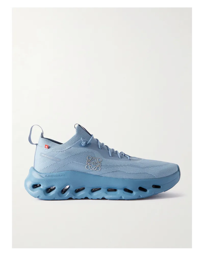 Loewe On Cloudtilt Sneakers aus Recyceltem Stretch-strick Blau