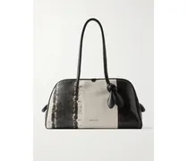 The Turismo Tote Aus Canvas Und Leder Mit Schlangeneffekt - Neutral