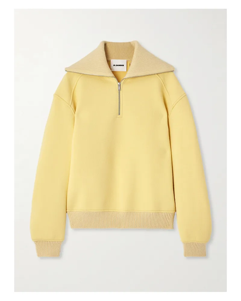 Jil Sander Oversized-pullover Aus Einer Wollmischung - Gelb Gelb
