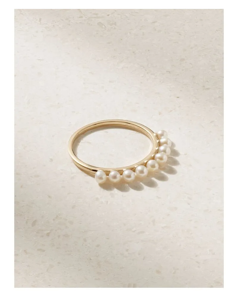 MATEO Ring Aus 14 Karat Gold Mit Perlen Gold