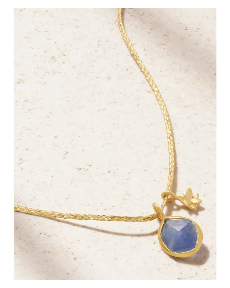 Pippa Small Kette Aus 18 Karat Gold Mit Turmalin - Blau Blau