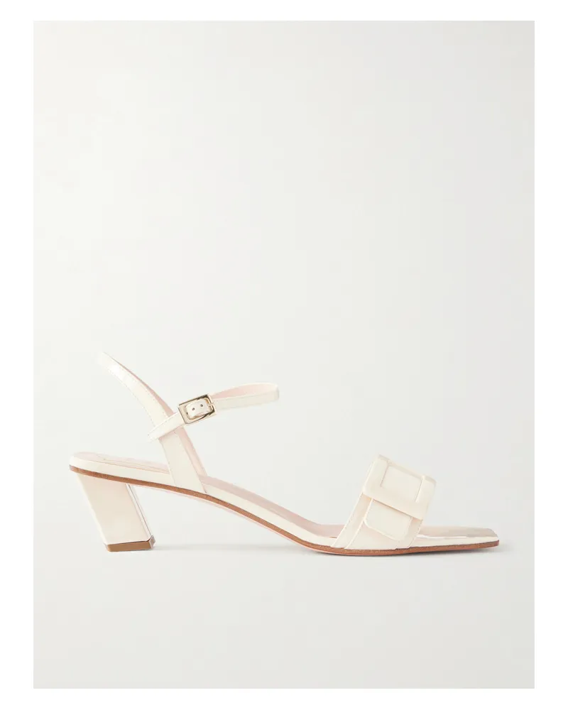 Roger Vivier Buckled Leather Sandals - Neutrals Neutrals