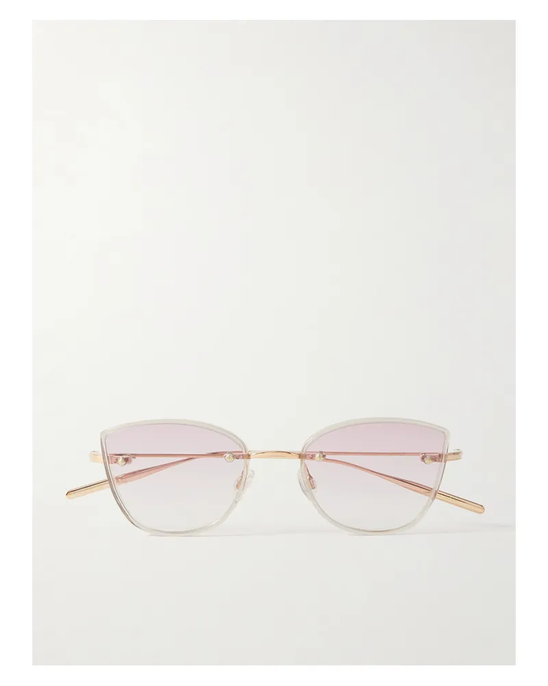 Barton Perreira Brandy Roségoldfarbene Sonnenbrille Mit Cat-eye-rahmen Und Details Aus Azetat - Pink Pink