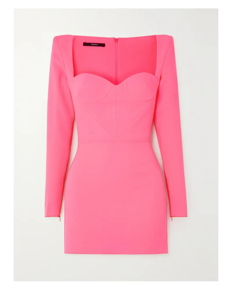 Alex Perry Grant Minikleid Aus Neonfarbenem Stretch-crêpe - Pink Pink