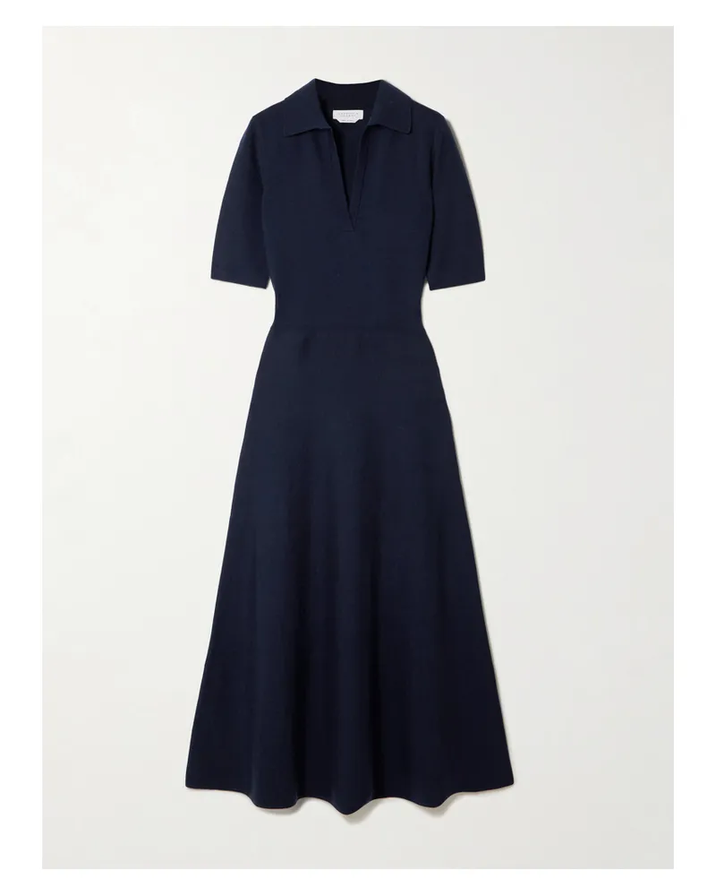 Gabriela Hearst Bradley Midikleid Aus Einer Mischung Aus Wolle, Seide Und Kaschmir - Blau Blau