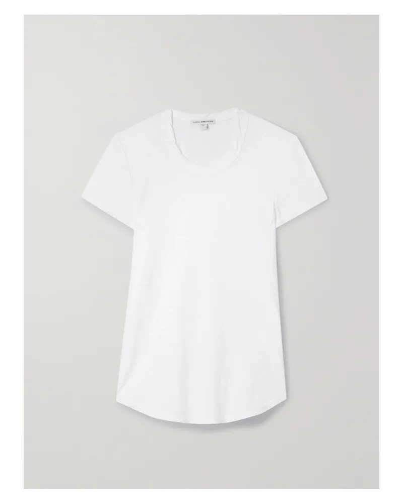 James Perse T-shirt Aus Flammgarn-jersey Aus Baumwolle - Weiß Weiß