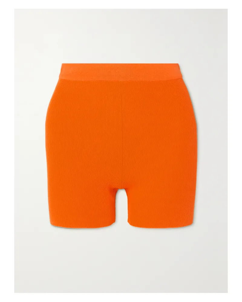 Jacquemus Arancia Shorts Aus Rippstrick - Orange Orange