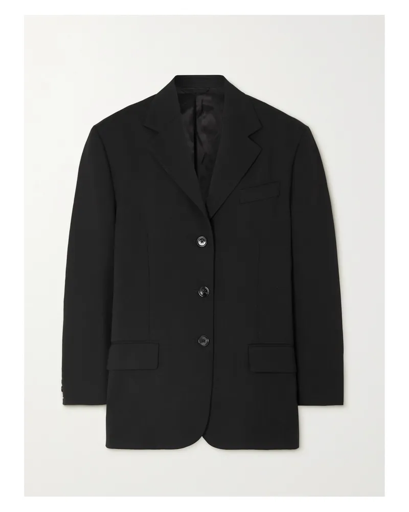 Acne Studios Net Sustain Oversized Recycled Woven Blazer - Black Black