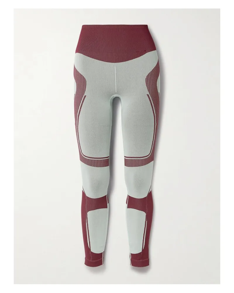 adidas Truenature Leggings Aus Recyceltem, Geripptem Stretch-strick Mit Jacquard-muster - Grün Grün