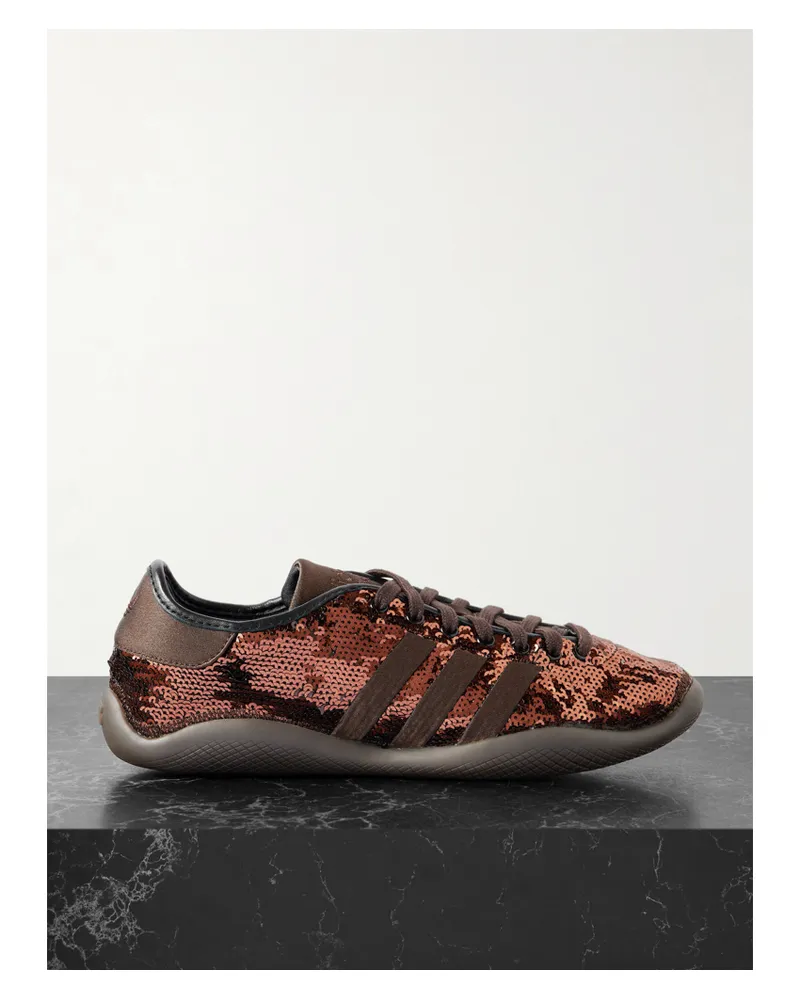 adidas Wales Bonner Karintha Sneakers Aus Satin Mit Pailletten - Braun Braun