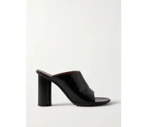 Atomic Mules Aus Lackleder - Schwarz