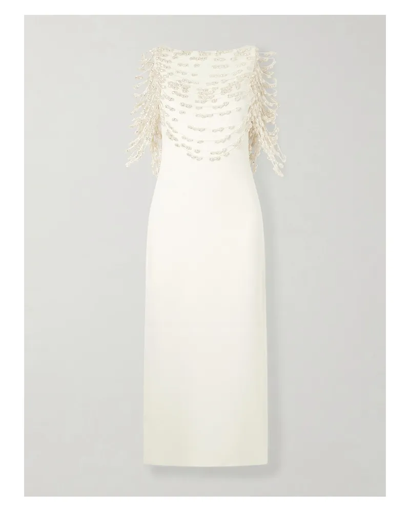 Cult Gaia Meri Rückenfreies Midikleid Aus Strick Mit Cape-effekt - Neutral Neutral