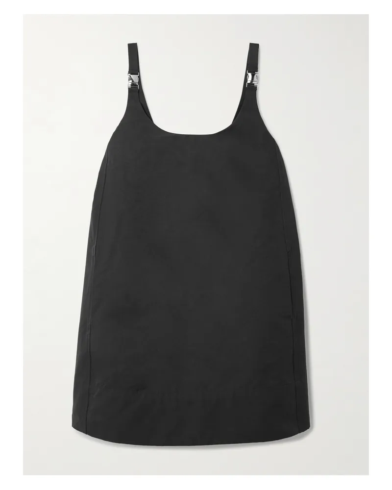 STAUD Glade Buckled Cotton-blend Mini Dress - Black Black