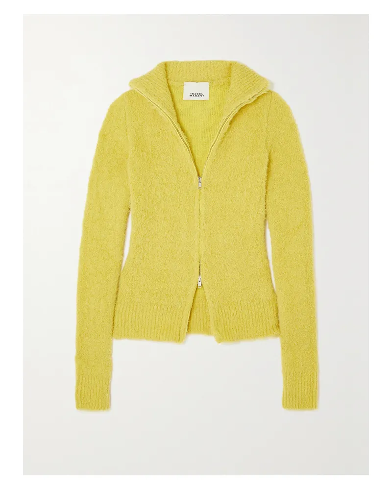 Isabel Marant Pamina Cardigan Aus Einer Gebürsteten Baumwollmischung - Gelb Gelb
