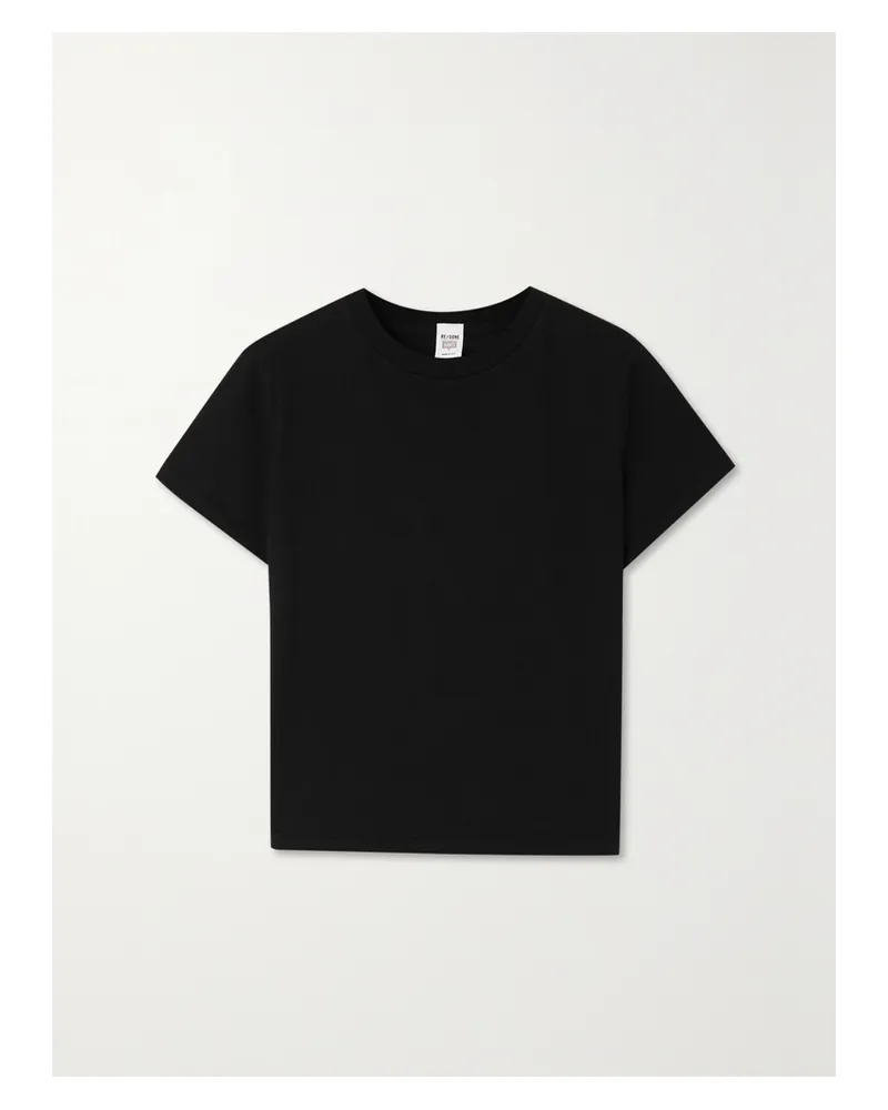 RE/DONE Recycled Cotton-jersey T-shirt - Black Black