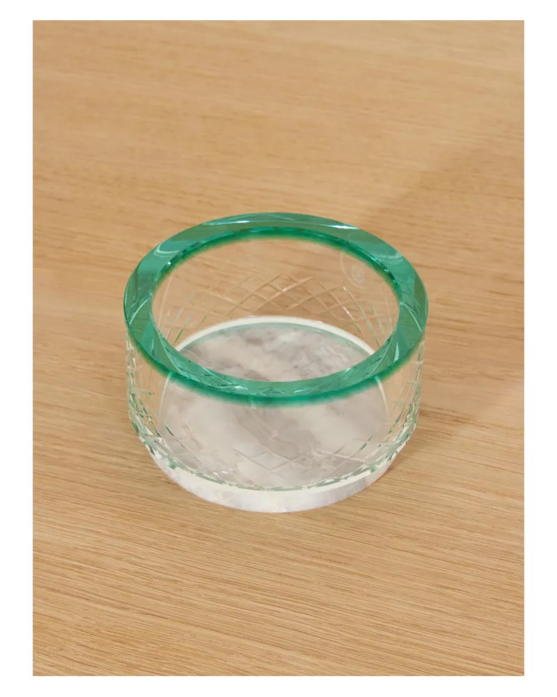 Reflections Copenhagen Gallant Crystal And Onyx Bowl - Green Green