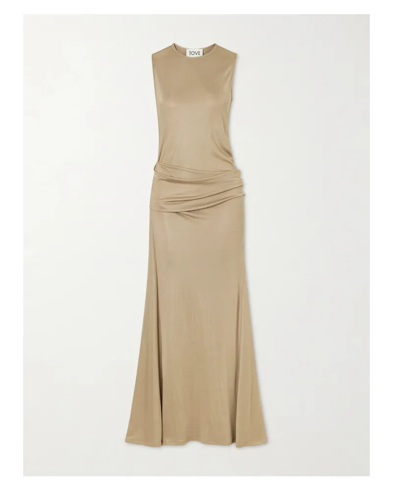 TOVE Lelani Jersey Maxi Dress - Metallic Metallic