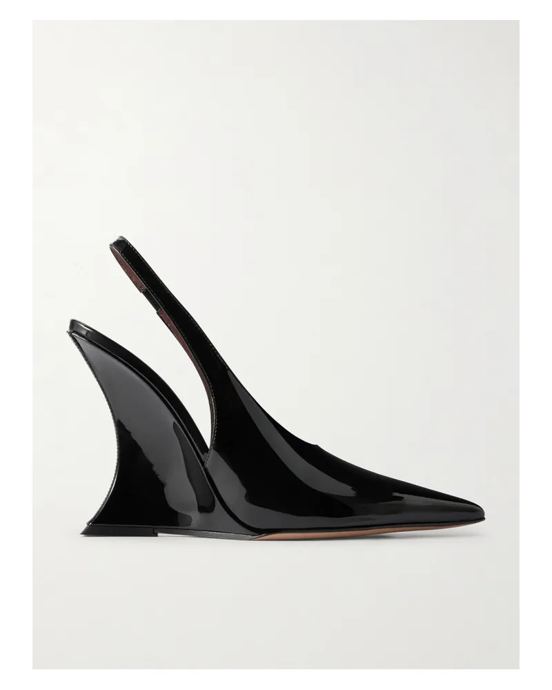 Paris Texas Nina Slingback-pumps Aus Lackleder - Schwarz Schwarz