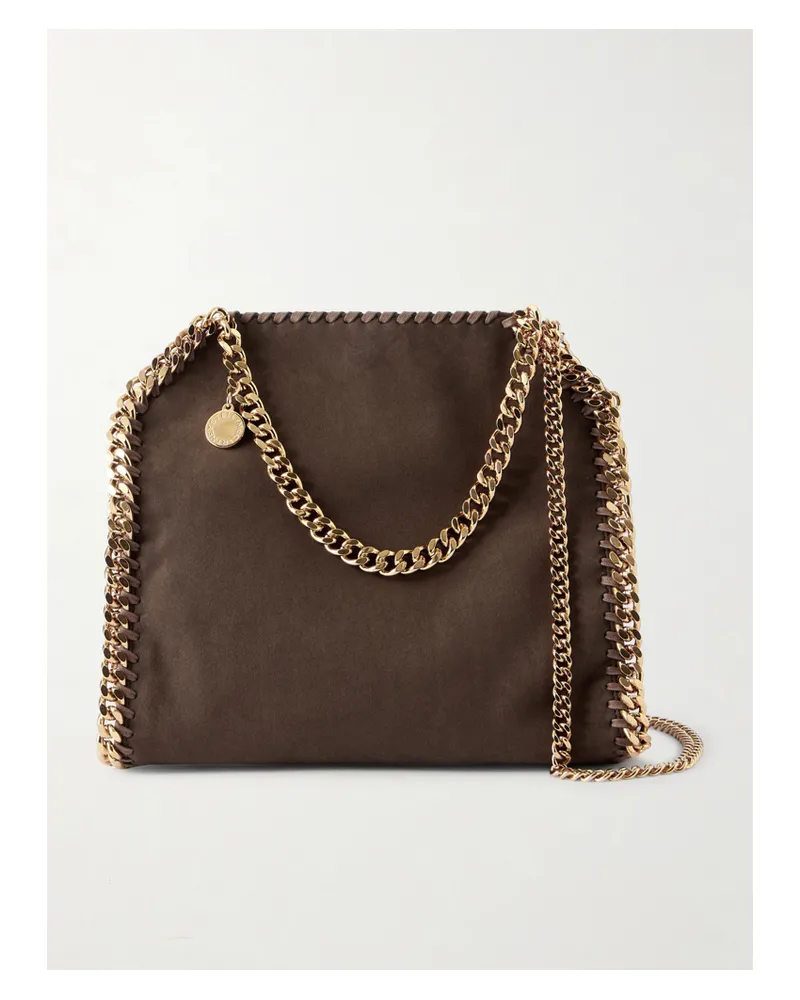 Stella McCartney The Falabella Mini Suede Shoulder Bag - Brown Brown