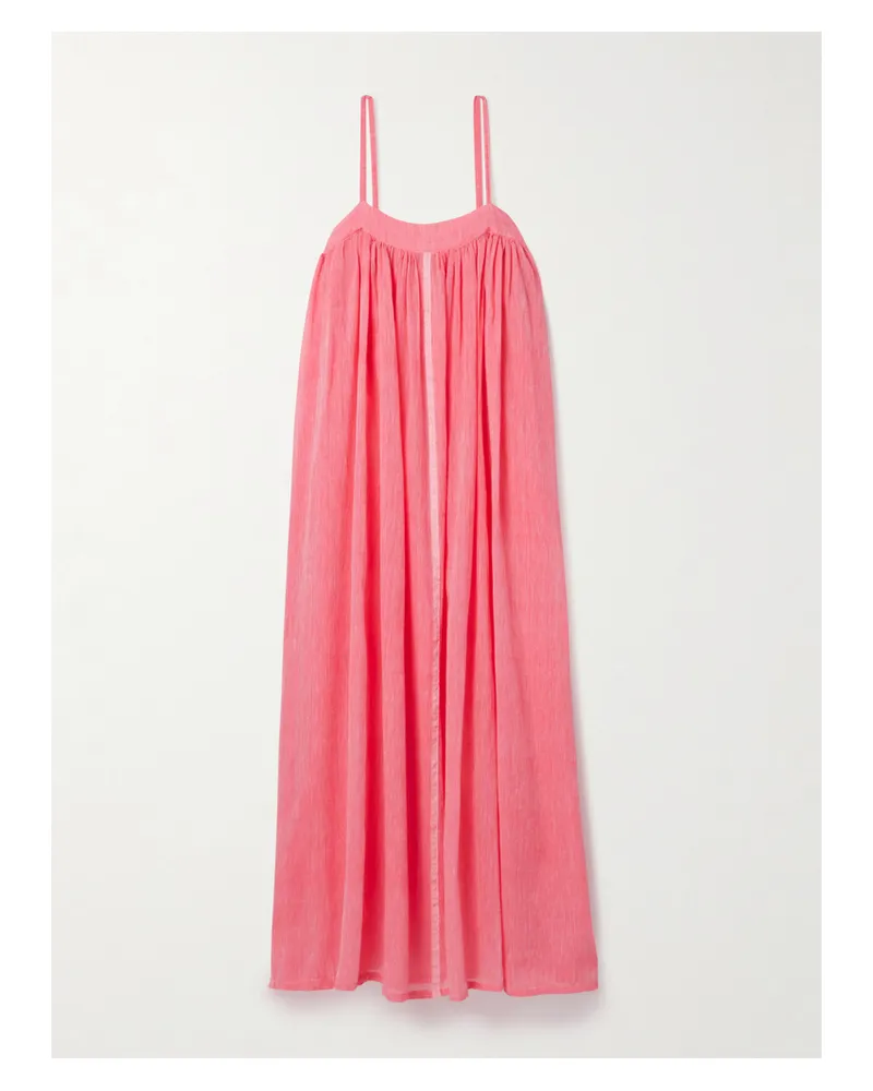 lemlem Eda Maxikleid Aus Baumwoll-voile - Pink Pink