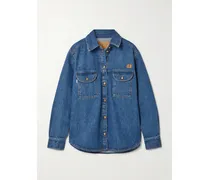 Nariida Berber Jeanshemd Mit Stickerei - Blau