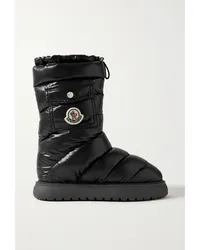 Moncler Gaia Stiefel aus Gestepptem Shell Schwarz