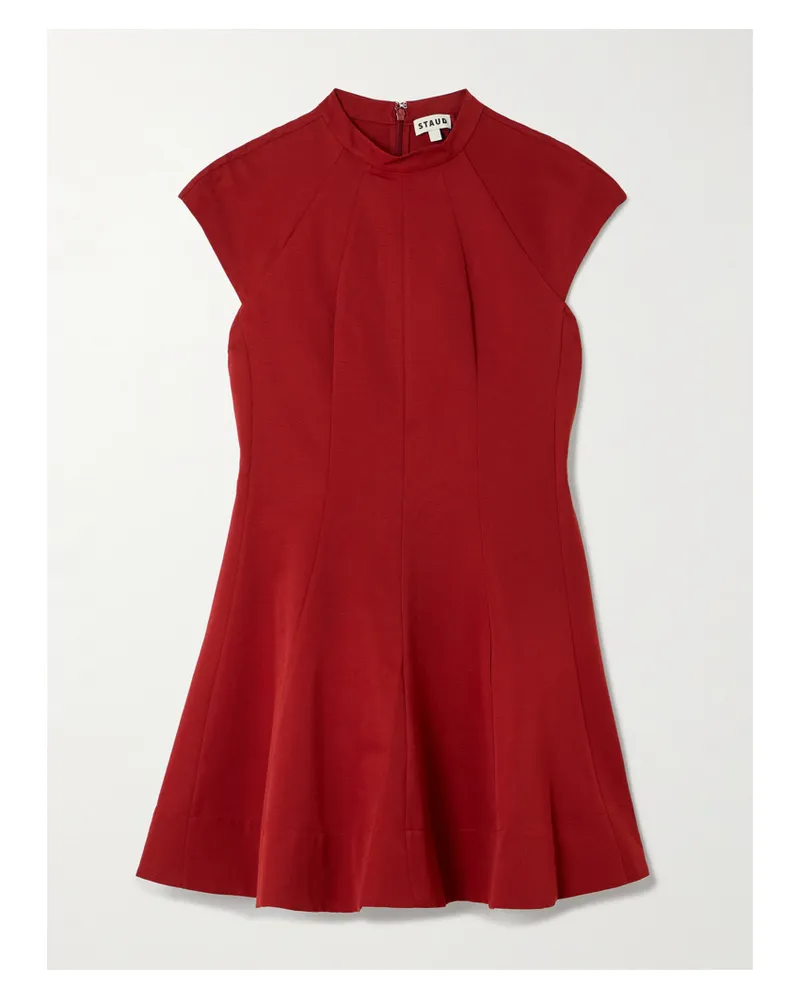 STAUD Ellie Minikleid Aus Faille Aus Einer Baumwollmischung - Rot Rot