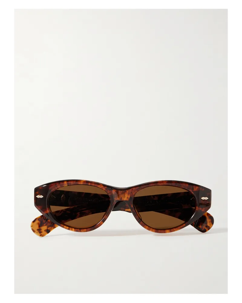 Jacques Marie Mage Krasner Sonnenbrille Mit Cat-eye-rahmen Aus Azetat In Hornoptik Horn
