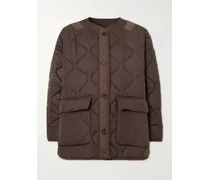 Teddy Quilted Shell Jacket - Brown