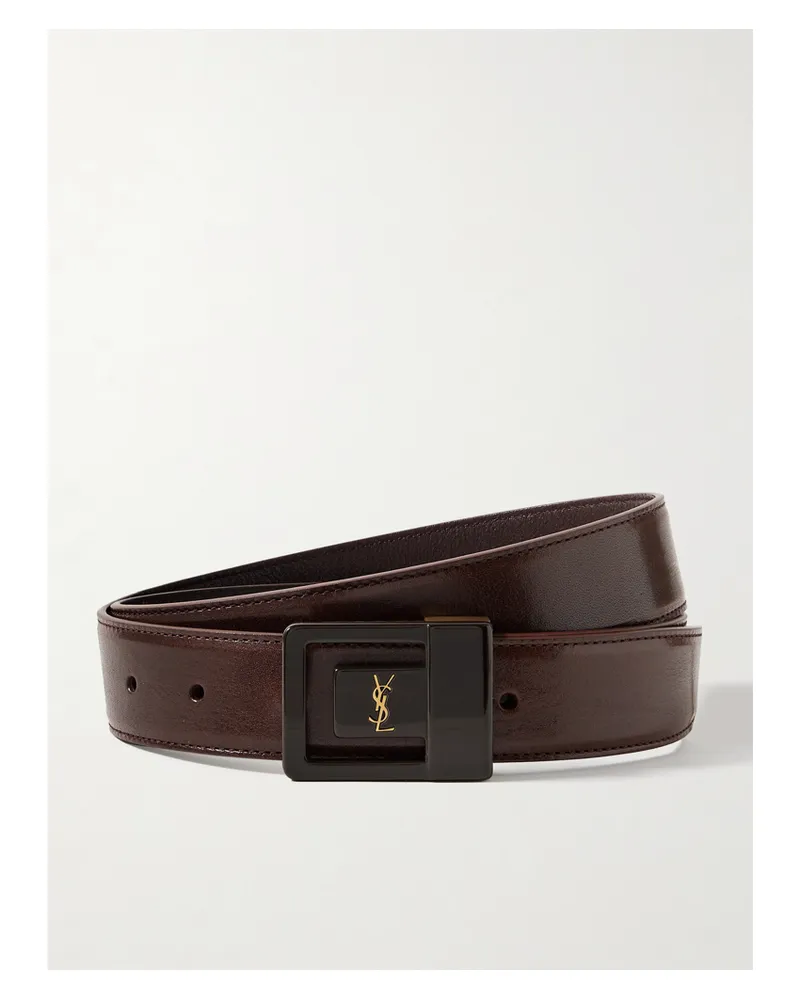 Saint Laurent Leather Belt - Brown Brown