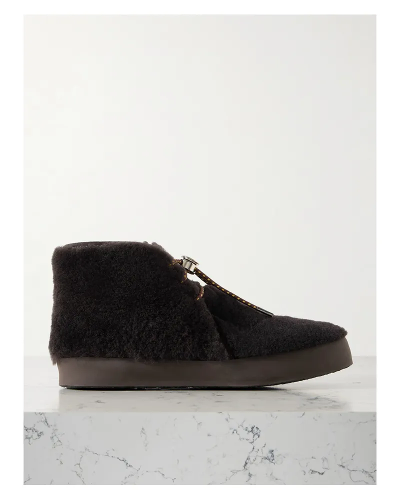 Le Monde Béryl Desert Ankle Boots Aus Shearling - Braun Braun