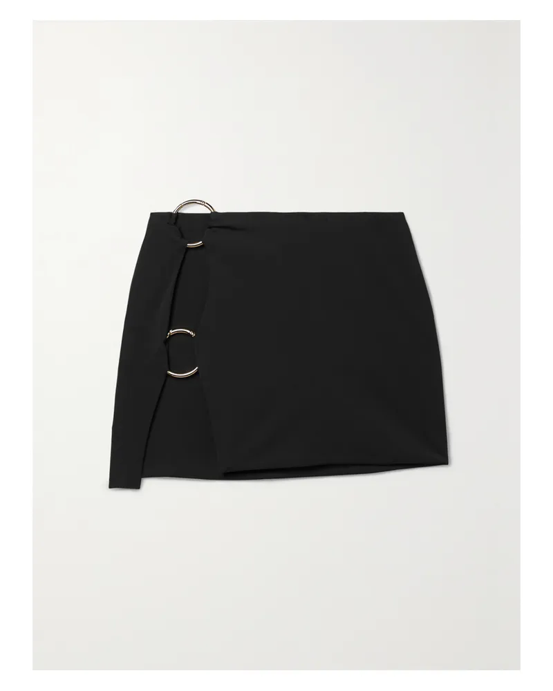 Louisa Ballou Minirock Aus Recyceltem Stretch-jersey Mit Verzierungen - Schwarz Schwarz