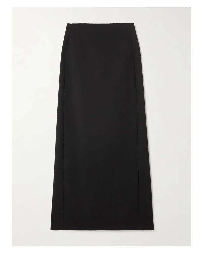 WARDROBE.NYC Maxirock Aus Grain De Poudre Aus Wolle - Schwarz Schwarz