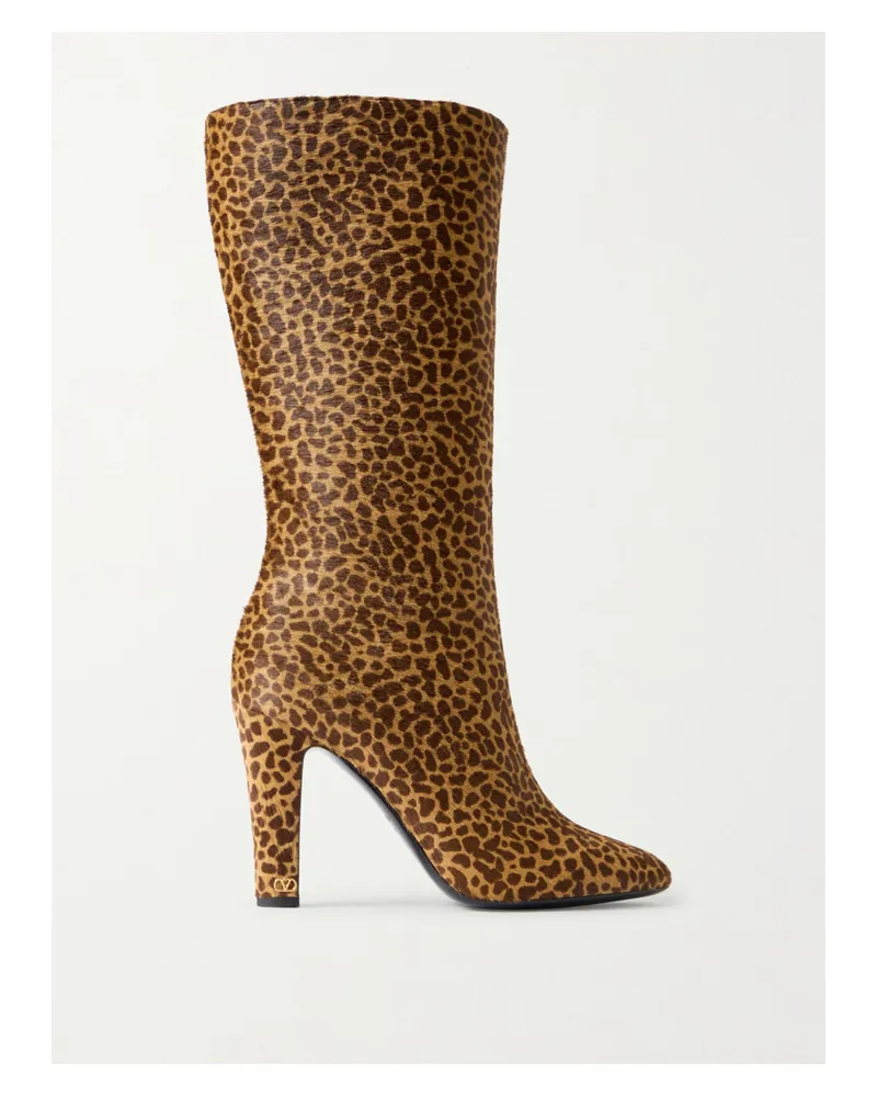 Valentino Garavani Hotty Kniehohe Stiefel Aus Kalbshaar Mit Leopardenprint - Animal-Print Animal-print