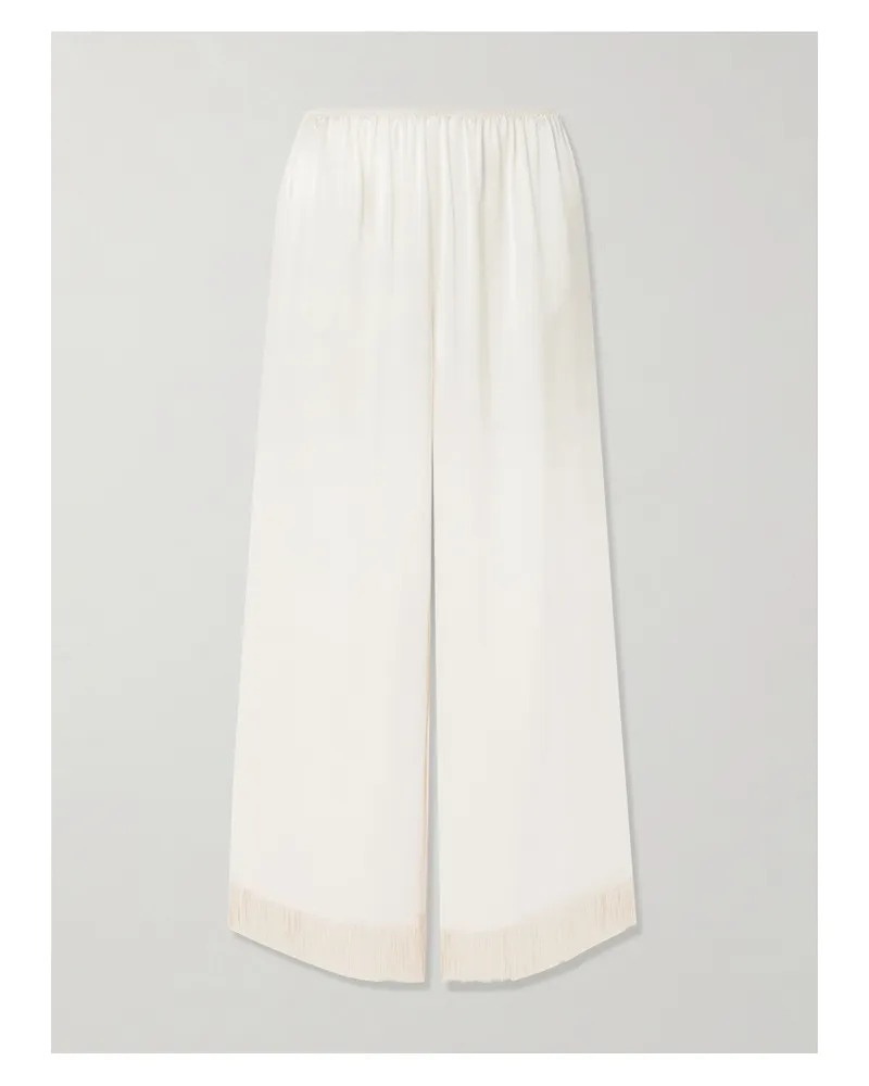 DÔEN Lavon Hose Mit Weitem Bein Aus Seide - Creme Creme