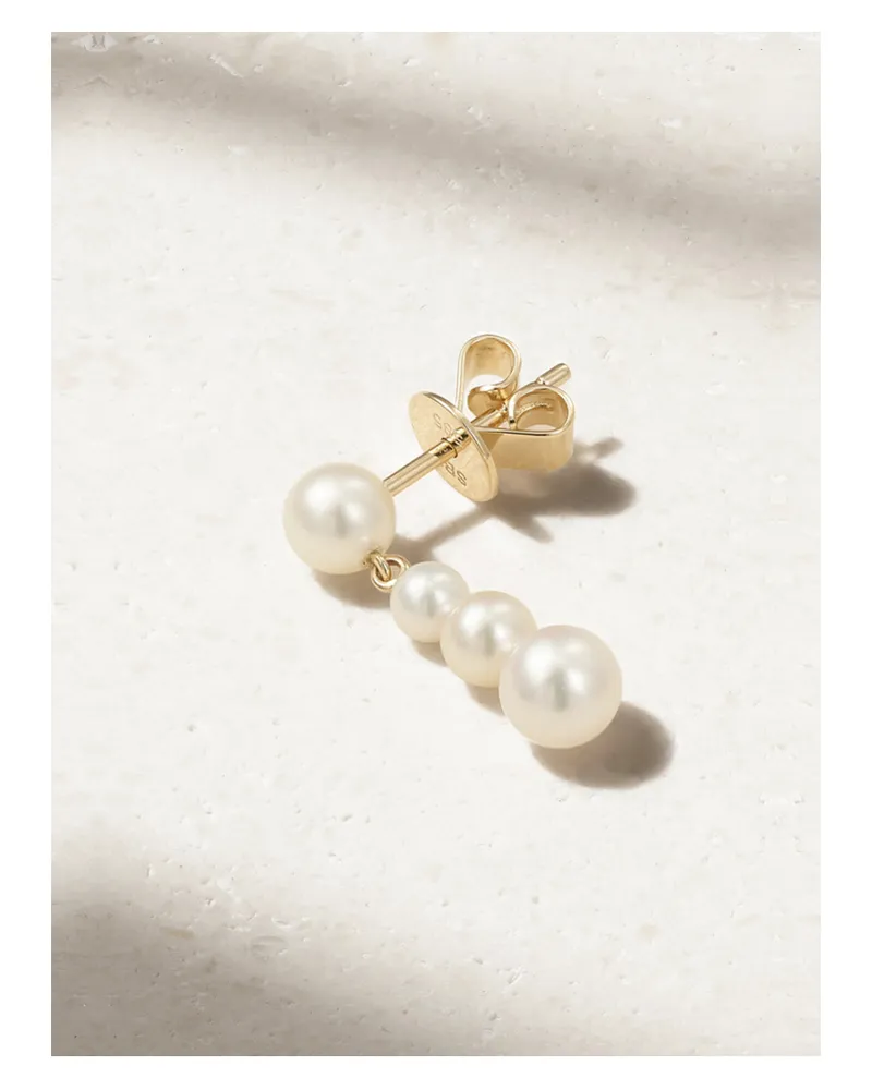 Sophie Bille Brahe Carolina Einzelner Ohrring Mit Perlen Und Details Aus Recyceltem 14 Karat Gold Gold