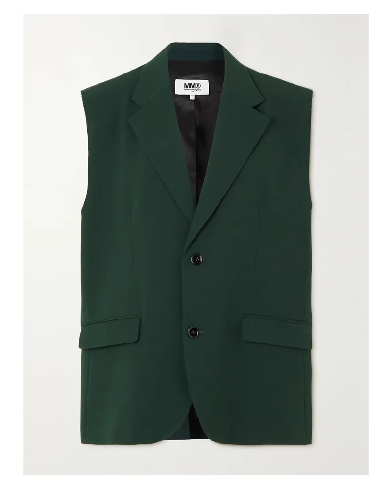 Maison Margiela Weste Aus Crêpe Mit Fransen - Grün Grün